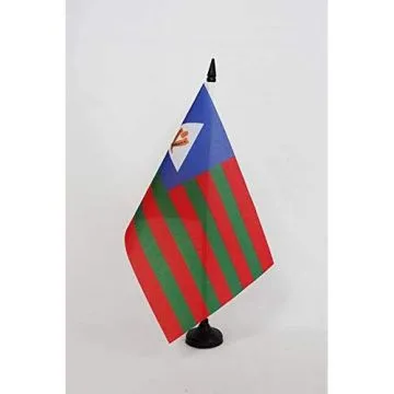 Drapeau de table Bubis de Guinée équatoriale 21x14cm - PETIT Drapeaux DE BUREAU de Bioko 14 x 21 cm