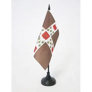 DRAPEAU DE TABLE ORDONNANCE DU RÍ?GIMENT DE NAVARRE 1558-1793 15x15cm - PETIT DRAPEAUX DE BUREAU INFANTERIE DU ROYAUME DE FRANCE 15 x 15 cm