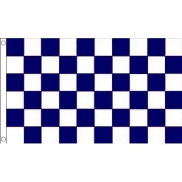 DRAPEAU DAMIER BLEU MARINE ET BLANC 90x60cm - DRAPEAU À DAMIERS 60 x 90 cm - DRAPEAUX