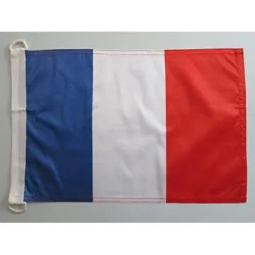 PAVILLON NAUTIQUE FRANCE 90x60cm - DRAPEAU DE BATEAU FRANÇAIS 60 x 90 cm