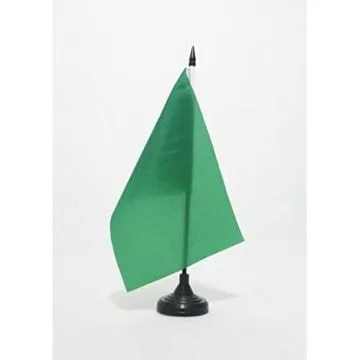 DRAPEAU DE TABLE COMMISSAIRE DE COURSE VERT 21x14cm - PETIT DRAPEAUX DE BUREAU FIN DE LA ZONE DE DANGER 14 x 21 cm
