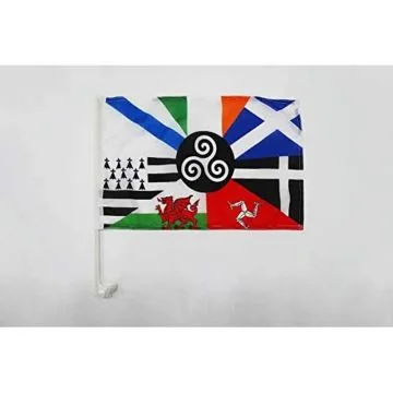 Drapeau de voiture Celtique multi 45x30cm - Carflag celte - Pays celtes 30 x 45 cm
