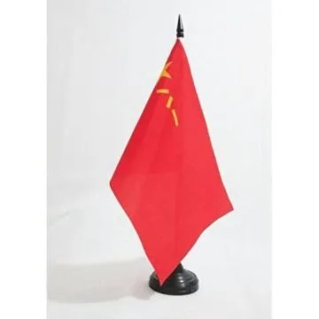DRAPEAU DE TABLE ARMÍ?E POPULAIRE DE LIBÍ?RATION DE LA CHINE 21x14cm - PETIT DRAPEAUX DE BUREAU ARMÍ?E CHINOISE 14 x 21 cm