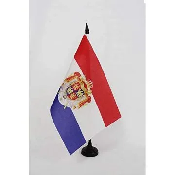 Drapeau de table Royaume de Hollande 1806-1810 21x14cm - PETIT Drapeaux DE BUREAU hollandais de Napoléon 14 x 21 cm