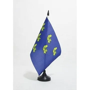 DRAPEAU DE TABLE COMTÍ? DE SUSSEX 21x14cm - PETIT DRAPEAUX DE BUREAU COUNTY OF SUSSEX - ANGLETERRE 14 x 21 cm