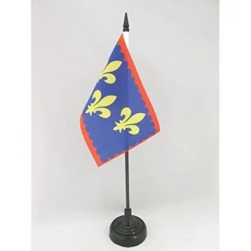 DRAPEAU DE TABLE PROVINCE DU BERRY 15x10cm - PETIT DRAPEAUX DE BUREAU BERRI - FRANCE 10 x 15 cm