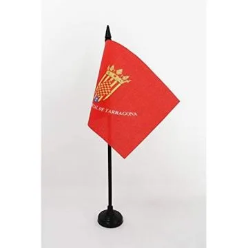 DRAPEAU DE TABLE PROVINCE DE TARRAGONE 15x10cm - PETIT DRAPEAUX DE BUREAU TARRAGONA EN CATALOGNE 10 x 15 cm