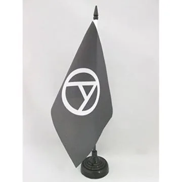DRAPEAU DE TABLE ANARCHIE 21x14cm - PETIT DRAPEAUX DE BUREAU ANARCHIQUE 14 x 21 cm