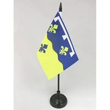 DRAPEAU DE TABLE LOIR-ET-CHER 15x10cm - PETIT DRAPEAUX DE BUREAU DÉPARTEMENT LOIR-ET-CHÉRIEN 10 x 15 cm