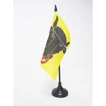 DRAPEAU DE TABLE CANTON D\'URI 15x15cm - PETIT DRAPEAUX DE BUREAU URI - UR SUISSE 15 x 15 cm