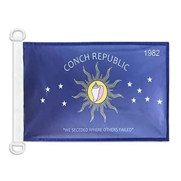 Pavillon nautique Conch Republic 45x30 cm Anneaux Plastiques
