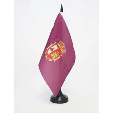 DRAPEAU DE TABLE PROVINCE DE BURGOS 21x14cm - PETIT DRAPEAUX DE BUREAU BURGOS EN CASTILLE-ET-LEON 14 x 21 cm