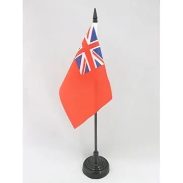 DRAPEAU DE TABLE ROYAUME-UNI RED ENSIGN 15x10cm - PETIT DRAPEAUX DE BUREAU PAVILLON MARINE UK - ROYAL NAVY 10 x 15 cm