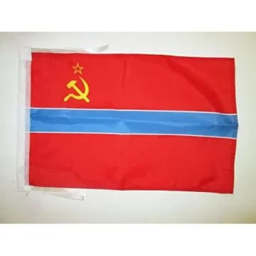 DRAPEAU RÉPUBLIQUE SOCIALISTE SOVIÉTIQUE D\'OUZBÉKISTAN 1924-1990 45x30cm - PAVILLON DE LA RSSO D\'URSS 30 x 45 cm haute qualité