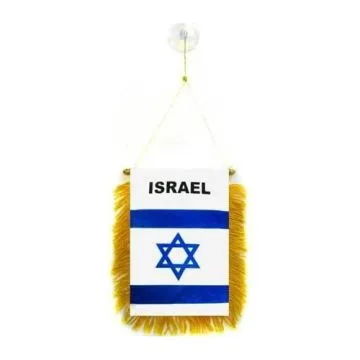FANION ISRAËL 15x10cm - Mini drapeau ISRAÉLIEN 10 x 15 cm spécial voiture - Bannière
