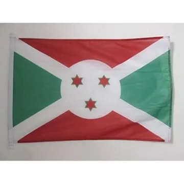 PAVILLON NAUTIQUE BURUNDI 45x30cm - DRAPEAU DE BATEAU BURUNDAIS 30 x 45 cm