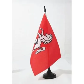 DRAPEAU DE TABLE COMTÍ? DE KENT 21x14cm - PETIT DRAPEAUX DE BUREAU COUNTY OF KENT - ANGLETERRE 14 x 21 cm
