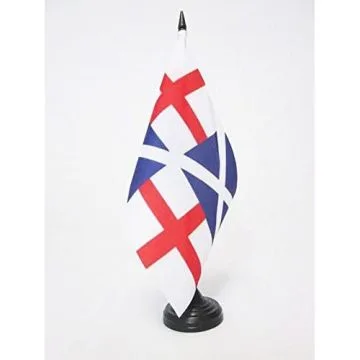 DRAPEAU DE TABLE ROYAUME-UNI NAVAL ENSIGN 1659 21x14cm - PETIT DRAPEAUX DE BUREAU NAVY BRITANNIQUE 14 x 21 cm