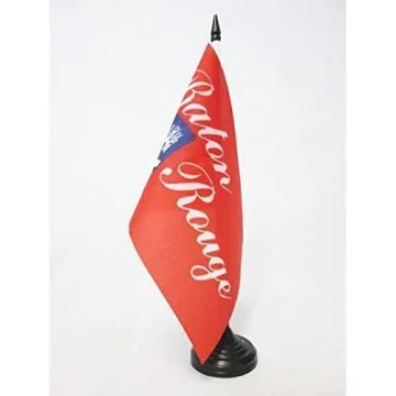DRAPEAU DE TABLE BATON ROUGE 21x14cm - PETIT DRAPEAUX DE BUREAU VILLE DE BATON-ROUGE EN LOUISIANE 14 x 21 cm