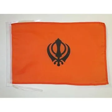DRAPEAU RELIGION SIKHISTE 45x30cm - PAVILLON KHANDA - SIKHISME 30 x 45 cm haute qualité