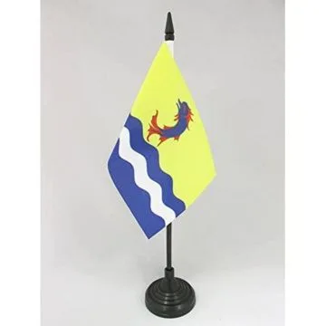 DRAPEAU DE TABLE DRÔME 15x10cm - PETIT DRAPEAUX DE BUREAU DÉPARTEMENT DROMOIS 10 x 15 cm