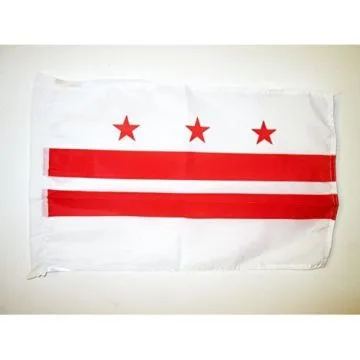 DRAPEAU WASHINGTON DC 45x30cm - PAVILLON DISTRICT DE COLUMBIA - USA 30 x 45 cm haute qualité