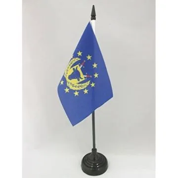 DRAPEAU DE TABLE FORCES ARMÉES UNION EUROPÉENNE 15x10cm - PETIT DRAPEAUX DE BUREAU ARMÉE UE 10 x 15 cm