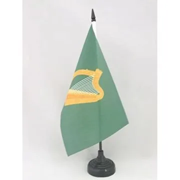 DRAPEAU DE TABLE LEINSTER 21x14cm - PETIT DRAPEAUX DE BUREAU IRLANDAIS - IRLANDE 14 x 21 cm