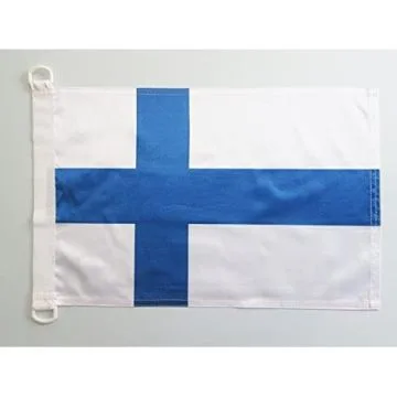 PAVILLON NAUTIQUE FINLANDE 45x30cm - DRAPEAU DE BATEAU FINLANDAIS 30 x 45 cm