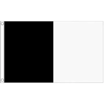 Drapeau Noir et blanc 2 couleurs 150x90cm - Drapeau blanc et noir 90 x 150 cm - Drapeaux