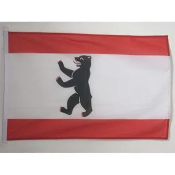 DRAPEAU BERLIN 90x60cm - DRAPEAU BERLINOIS - ALLEMAGNE 60 x 90 cm Spécial Extérieur - DRAPEAUX