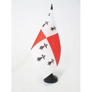 DRAPEAU DE TABLE PAYS DE DOL 21x14cm - PETIT DRAPEAUX DE BUREAU BRO-ZOL EN BRETAGNE 14 x 21 cm
