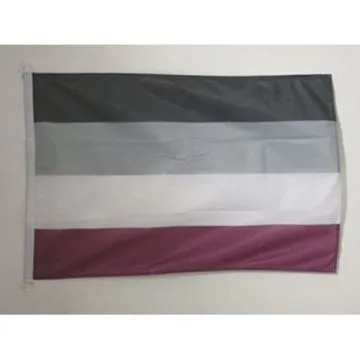 DRAPEAU ARC-EN-CIEL ASEXUEL 90x60cm - DRAPEAU AASEXUALITÍ? - RAINBOW 60 x 90 cm Spécial Extérieur - DRAPEAUX