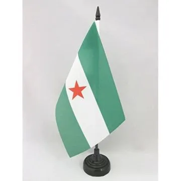DRAPEAU DE TABLE ANDALOUSIE ARBONAIDA 21x14cm - PETIT DRAPEAUX DE BUREAU ANDALOUS INDÉPENDENTISTE 14 x 21 cm
