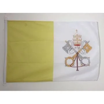 PAVILLON NAUTIQUE VATICAN 45x30cm - DRAPEAU DE BATEAU VATICAN 30 x 45 cm