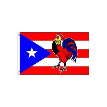 DRAPEAU PORTO RICO COQ 150x90cm - DRAPEAU PORTORICAIN - PUERTO RICO 90 x 150 cm - DRAPEAUX