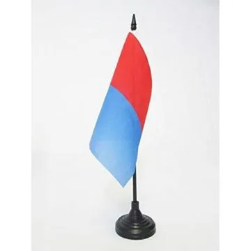 DRAPEAU DE TABLE CANTON DU TESSIN 15x15cm - PETIT DRAPEAUX DE BUREAU TICINO - TI SUISSE 15 x 15 cm