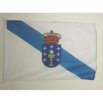 DRAPEAU GALICE 90x60cm - DRAPEAU DE GALICIA - ESPAGNE 60 x 90 cm Spécial Extérieur - DRAPEAUX