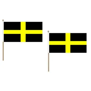 DRAPEAU SAINT DAVID 45x30cm HAMPE en bois - LOT DE 10 DRAPEAUX SAINT DAVID\'S DAY - PAYS DE GALLES 30 x 45 cm