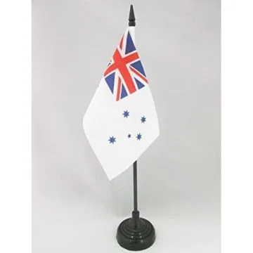 DRAPEAU DE TABLE AUSTRALIE ROYAL AUSTRALIAN NAVY 15x10cm - PETIT DRAPEAUX DE BUREAU PAVILLON MARINE ROYALE AUSTRALIENNE 10 x 15 cm