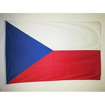 DRAPEAU RÉPUBLIQUE TCHÈQUE 150x90cm oeillets - DRAPEAU TCHÈQUE 90 x 150 cm Spécial Extérieur - DRAPEAUX