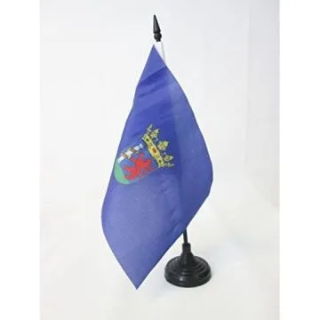 DRAPEAU DE TABLE PROVINCE DE BADAJOZ 21x14cm - PETIT DRAPEAUX DE BUREAU BADAJOZ EN ESTREMADURE 14 x 21 cm