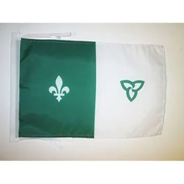 DRAPEAU FRANCO-ONTARIENS 45x30cm - PAVILLON DES FRANÇAIS D\'ONTARIO 30 x 45 cm haute qualité