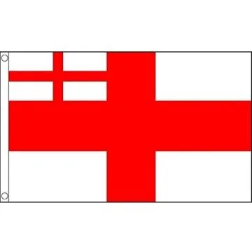 DRAPEAU ROYAUME-UNI WHITE ENSIGN 1702-1707 150x90cm - DRAPEAU MARINE MILITAIRE BRITANNIQUE 90 x 150 cm - DRAPEAUX