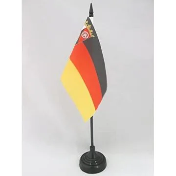 DRAPEAU DE TABLE RHÉNANIE-PALATINAT 15x10cm - PETIT DRAPEAUX DE BUREAU RHEINLAND-PFALZ - LAND ALLEMAGNE 10 x 15 cm
