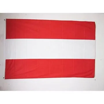 DRAPEAU AUTRICHE 150x90cm oeillets - DRAPEAU AUTRICHIEN 90 x 150 cm Spécial Extérieur - DRAPEAUX