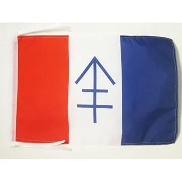 DRAPEAU RÉPUBLIQUE LIBRE DU VERCORS 45x30cm - PAVILLON FRANCE - RÉSISTANCE FRANÇAISE 30 x 45 cm haute qualité