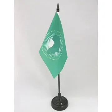 DRAPEAU DE TABLE UNION AFRICAINE 15x10cm - PETIT DRAPEAUX DE BUREAU AFRICAIN 10 x 15 cm
