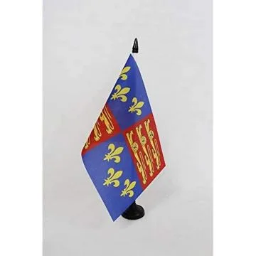Drapeau de table royal Royaume-Uni 16ème siècle 21x14cm - PETIT Drapeaux DE BUREAU rois britanniques 14 x 21 cm