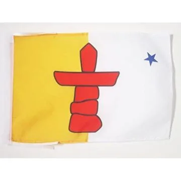 DRAPEAU NUNAVUT 45x30cm - PAVILLON CANADIEN - CANADA 30 x 45 cm haute qualité